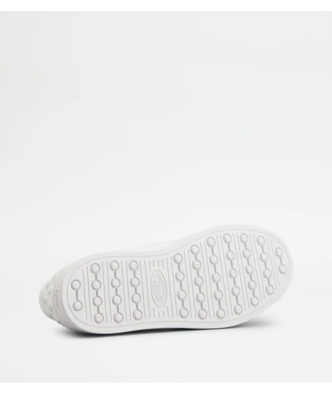 TOD'S Белые кожаные кеды, фото 4