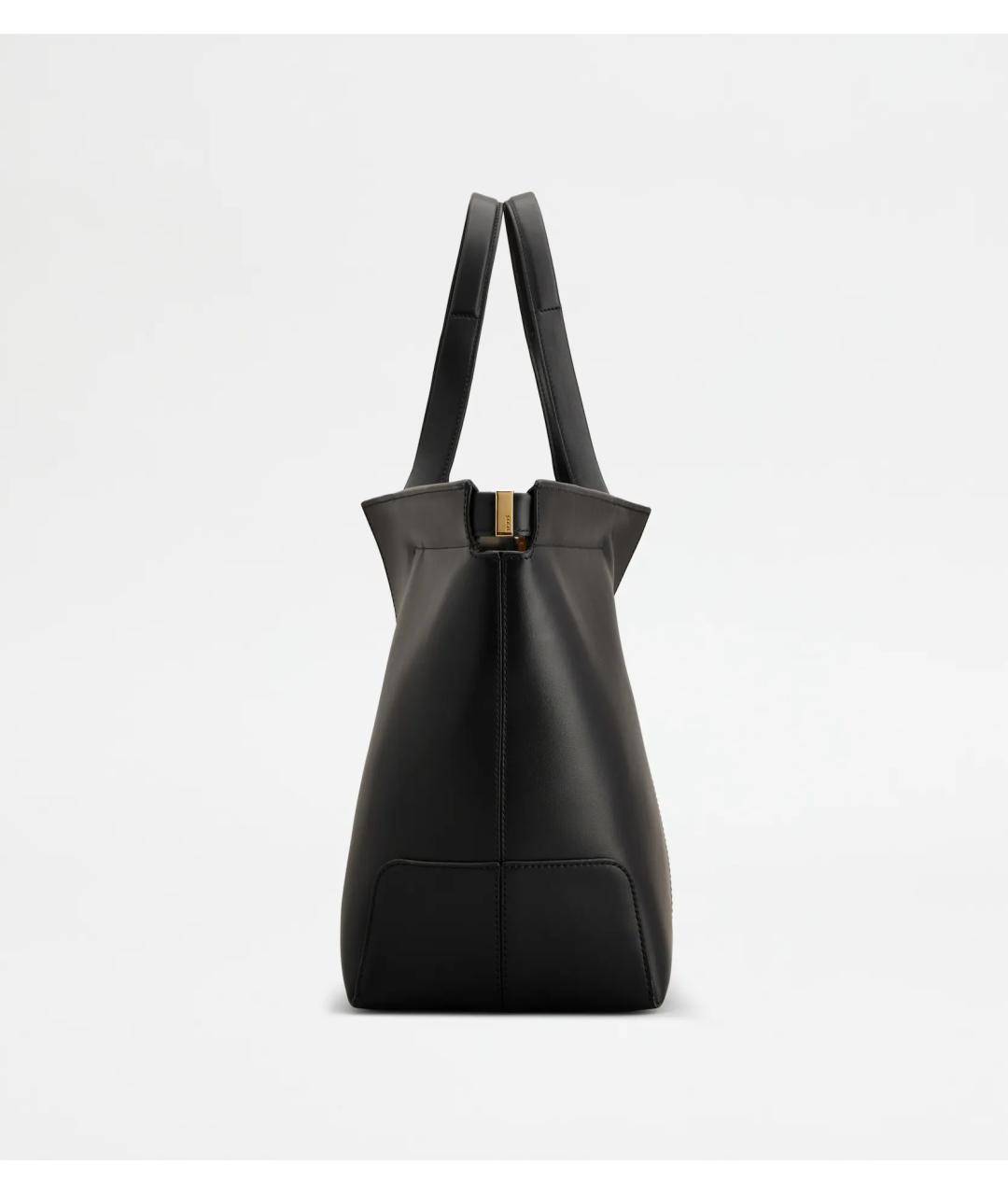 TOD'S Черная кожаная сумка тоут, фото 2