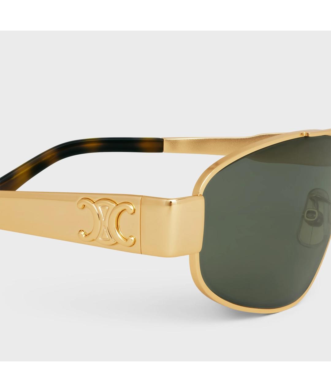 CELINE Золотые солнцезащитные очки, фото 2