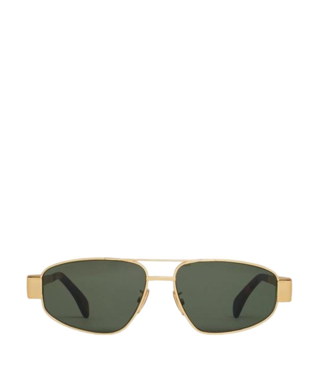 CELINE Золотые солнцезащитные очки, фото 1