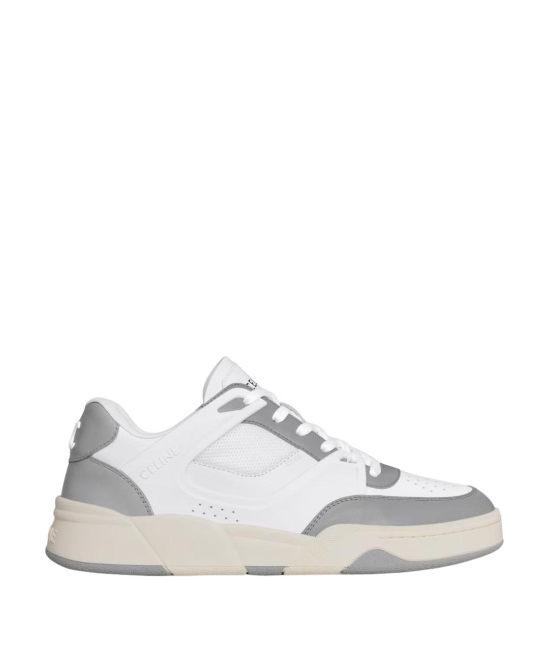 CELINE Серые кожаные низкие кроссовки / кеды, фото 1