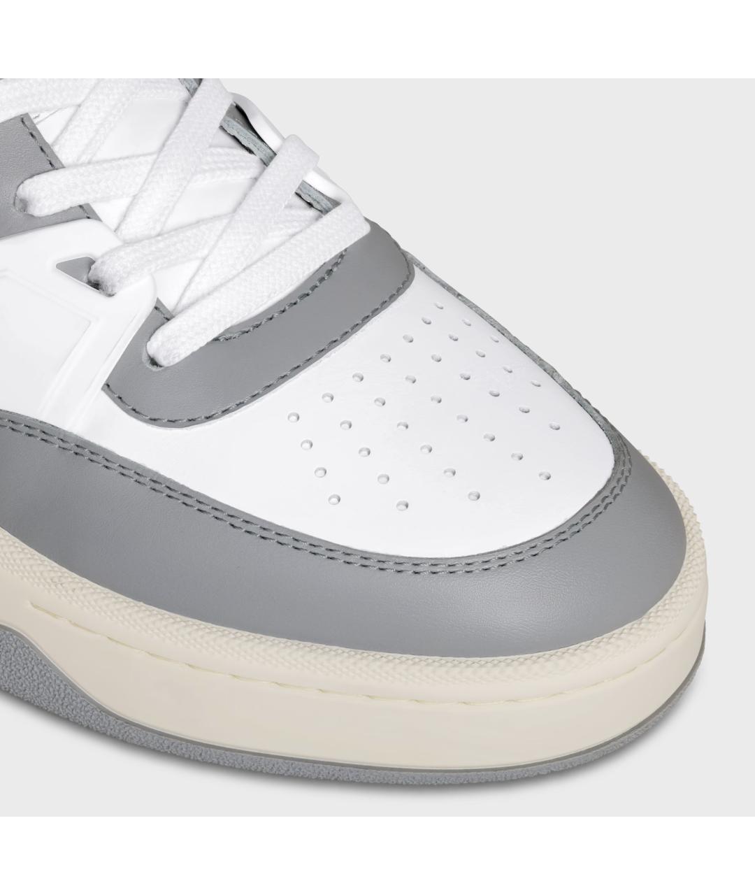 CELINE Серые кожаные низкие кроссовки / кеды, фото 4