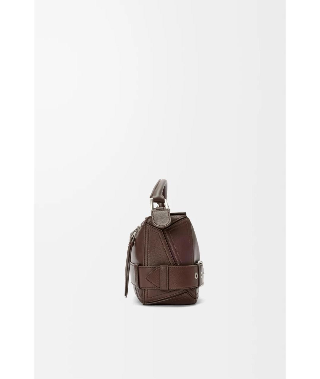 LOEWE Коричневая кожаная сумка через плечо, фото 4