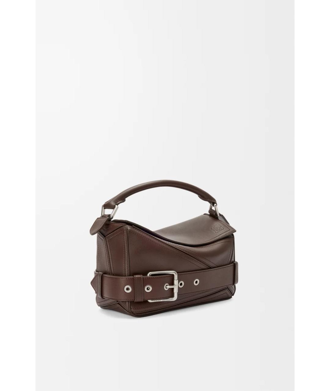 LOEWE Коричневая кожаная сумка через плечо, фото 3