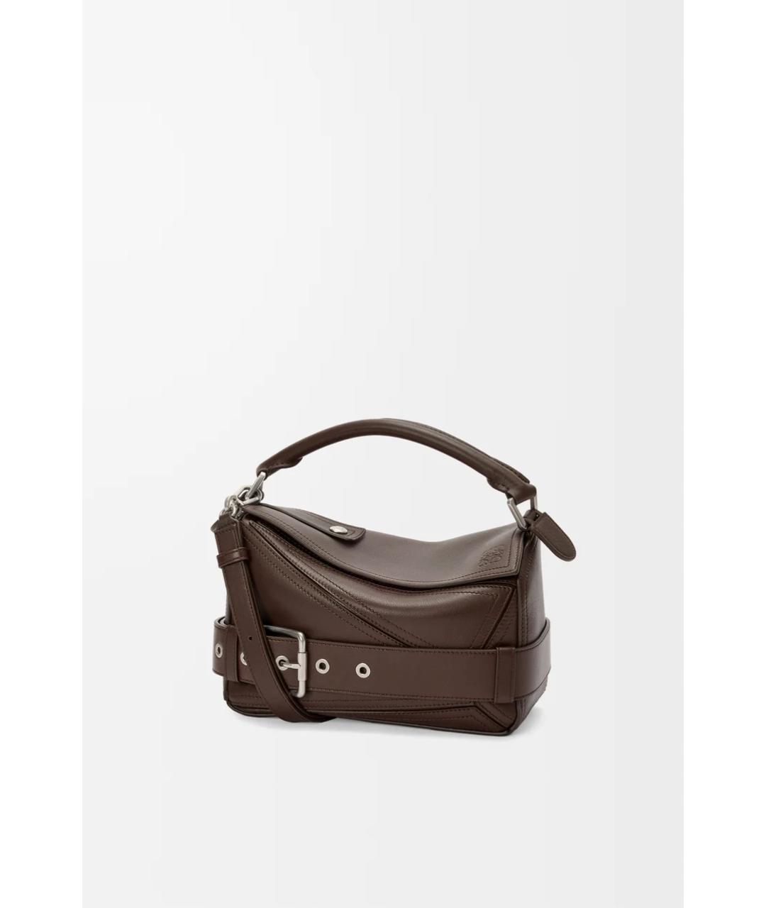 LOEWE Коричневая кожаная сумка через плечо, фото 5