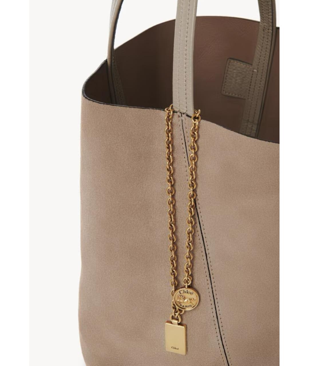 CHLOE Замшевая сумка тоут, фото 6