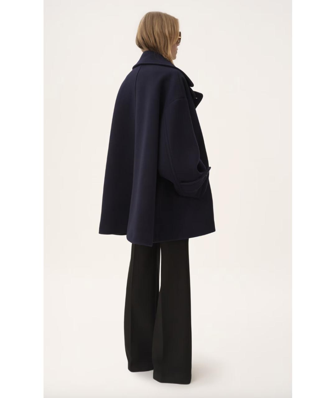 CHLOE Синее шерстяное пальто, фото 4