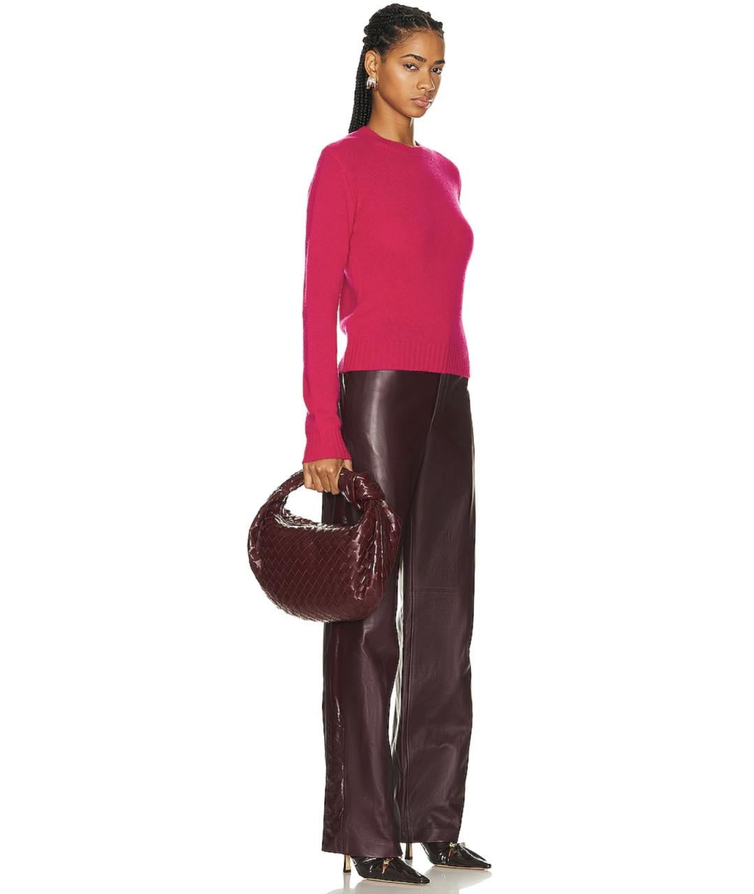 BOTTEGA VENETA Бордовая кожаная сумка через плечо, фото 2