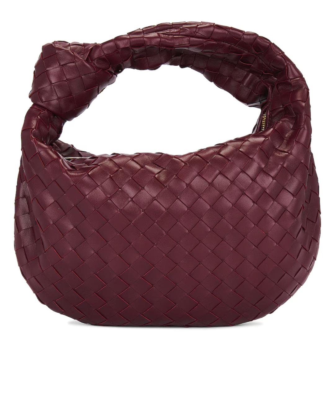 BOTTEGA VENETA Бордовая кожаная сумка через плечо, фото 1