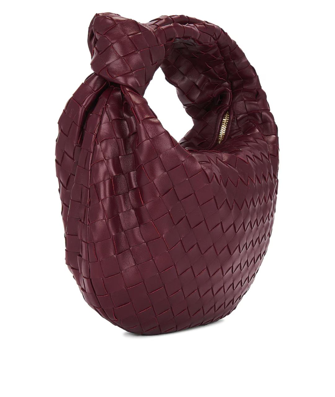 BOTTEGA VENETA Бордовая кожаная сумка через плечо, фото 4