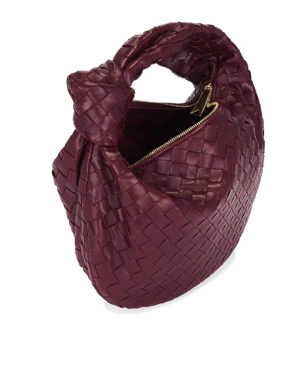 BOTTEGA VENETA Бордовая кожаная сумка через плечо, фото 5