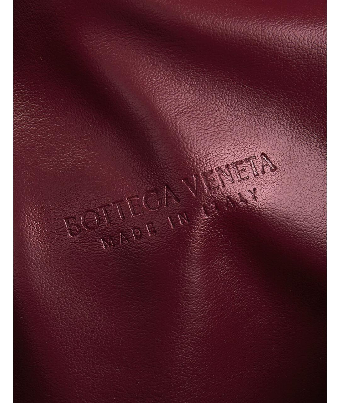 BOTTEGA VENETA Бордовая кожаная сумка через плечо, фото 6