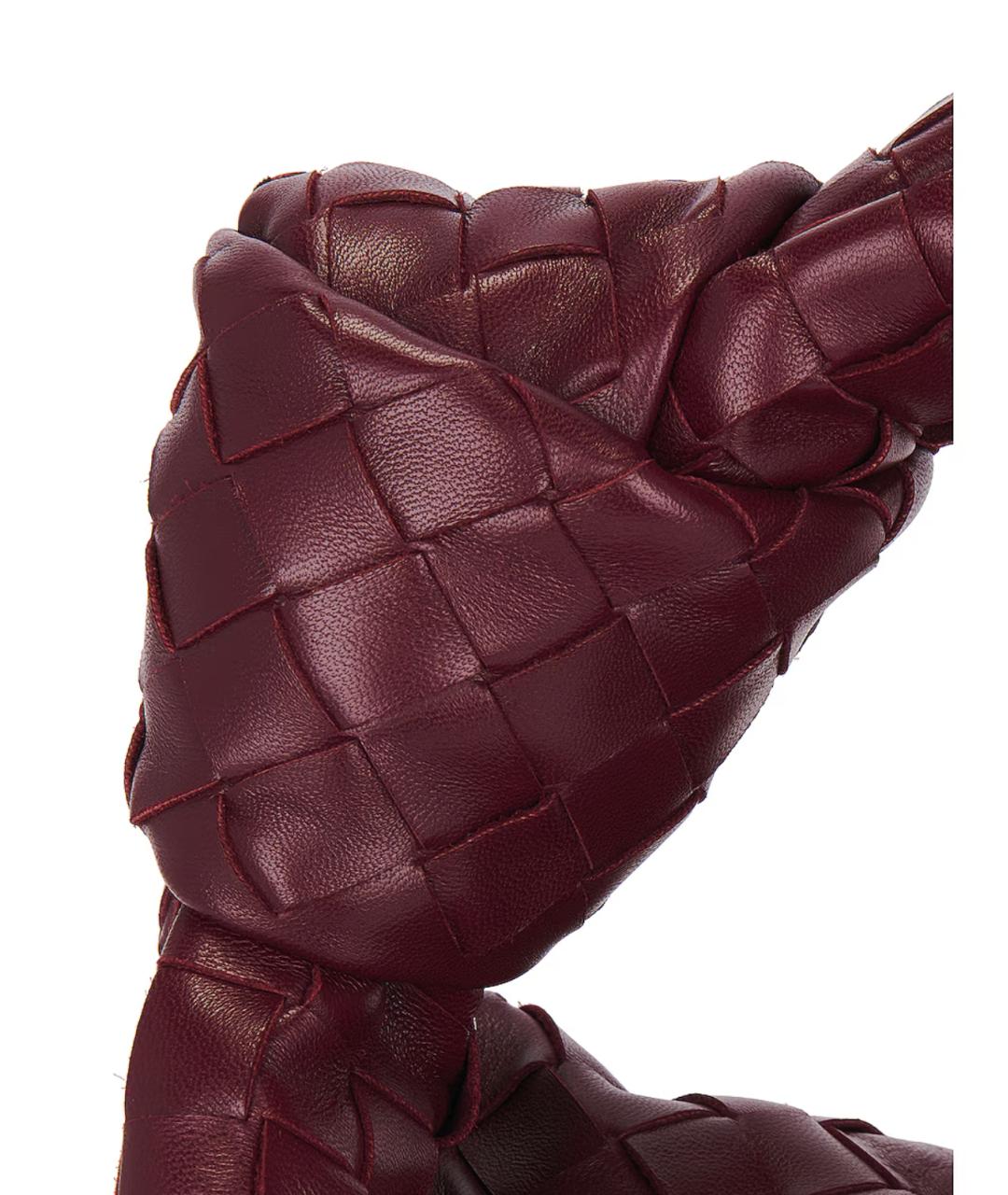 BOTTEGA VENETA Бордовая кожаная сумка через плечо, фото 7