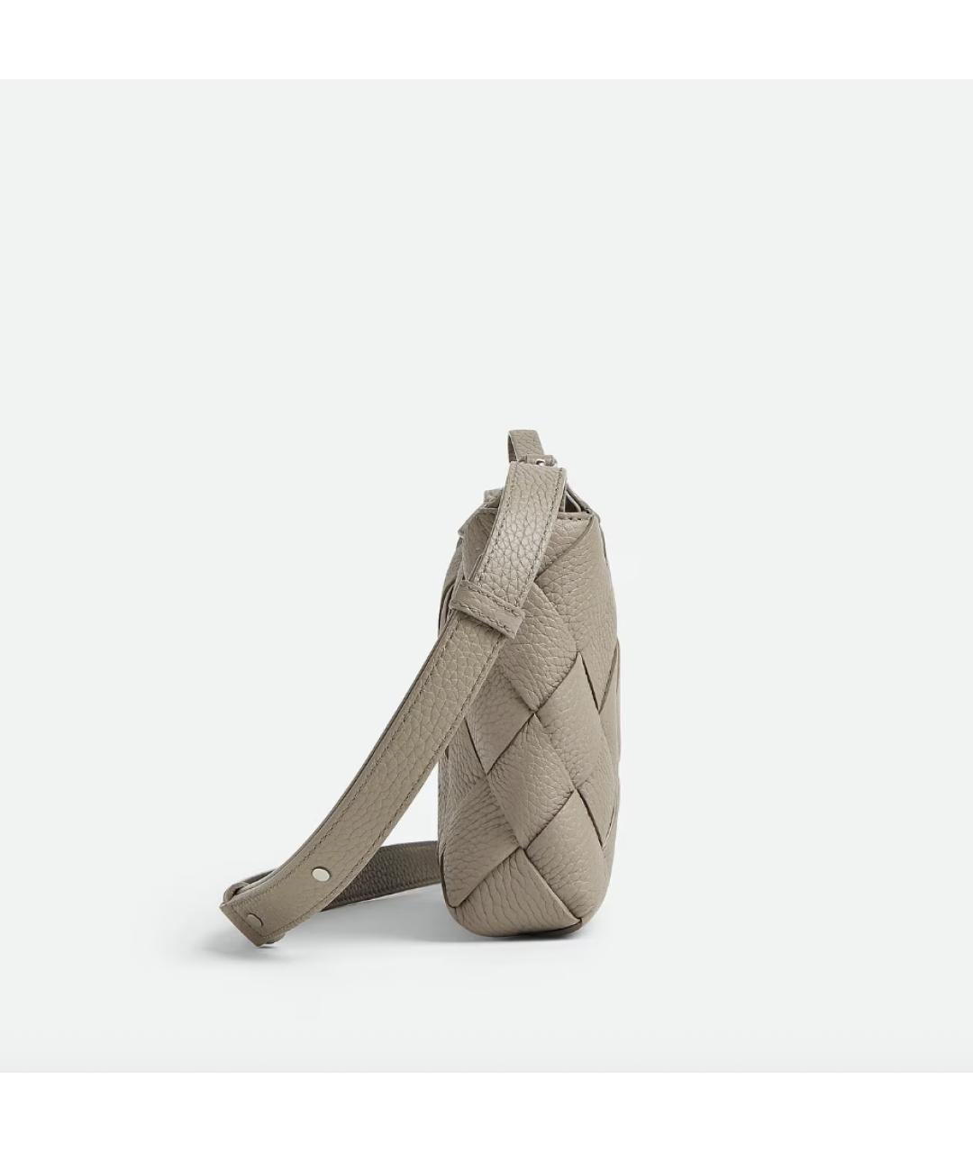 BOTTEGA VENETA Бежевая кожаная сумка на плечо, фото 4