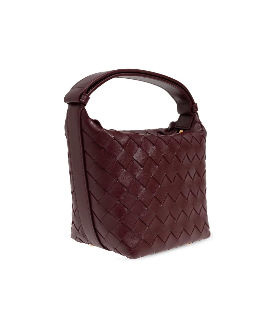 BOTTEGA VENETA Бордовая кожаная сумка через плечо, фото 4
