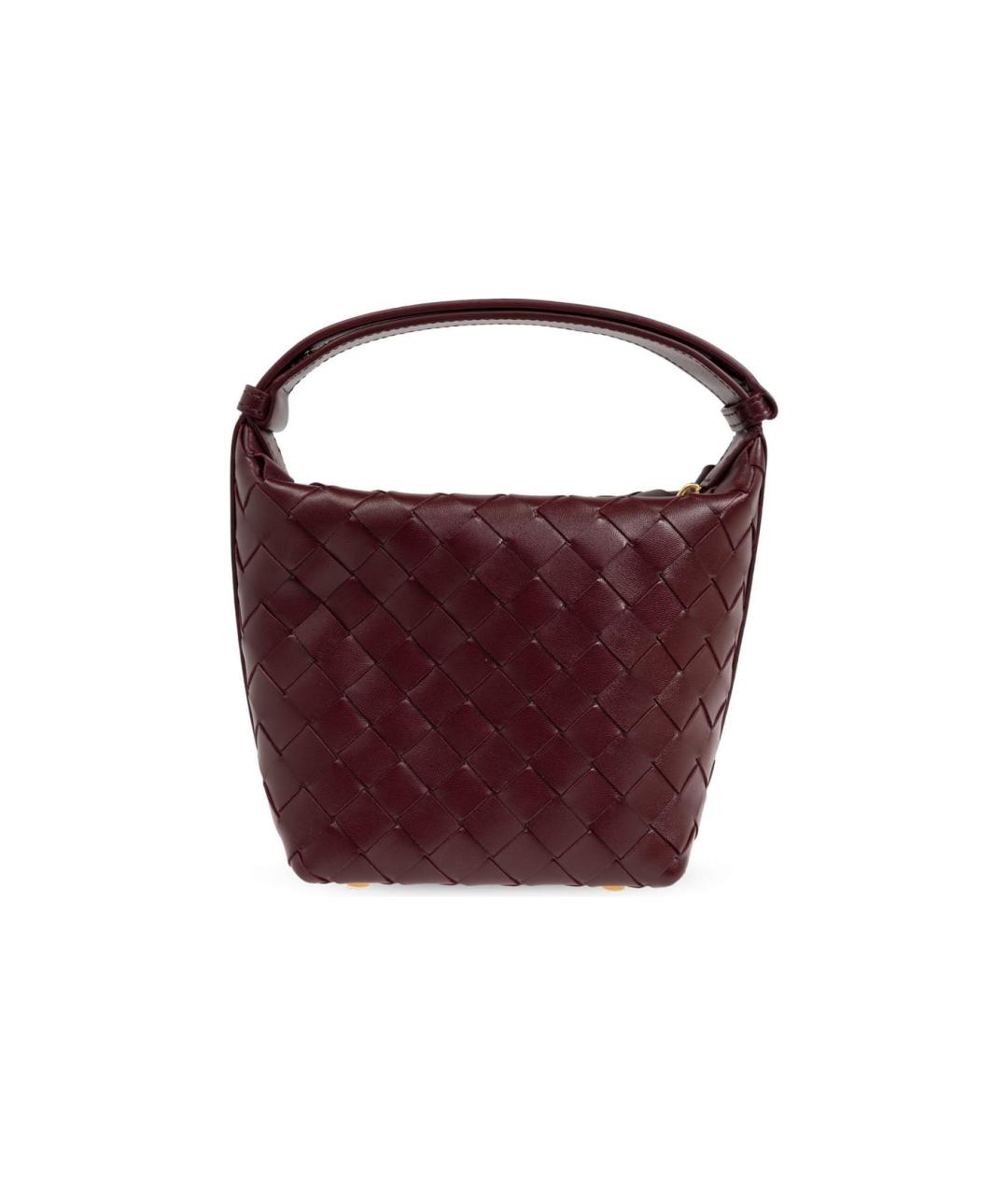 BOTTEGA VENETA Бордовая кожаная сумка через плечо, фото 2