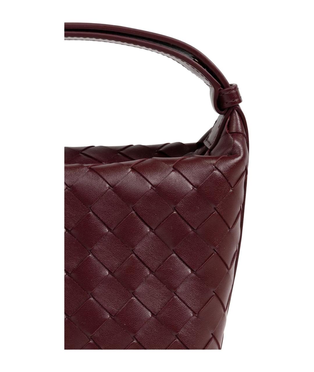 BOTTEGA VENETA Бордовая кожаная сумка через плечо, фото 5