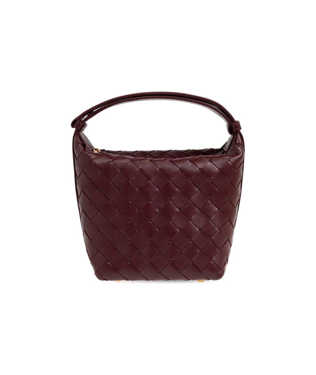 BOTTEGA VENETA Бордовая кожаная сумка через плечо, фото 1