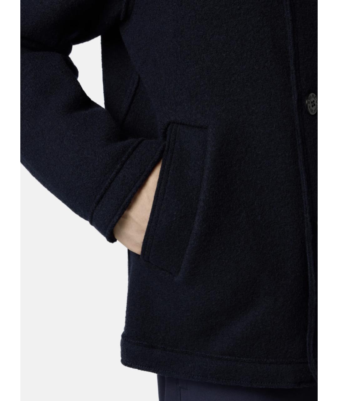 STONE ISLAND Темно-синее шерстяное пальто, фото 4