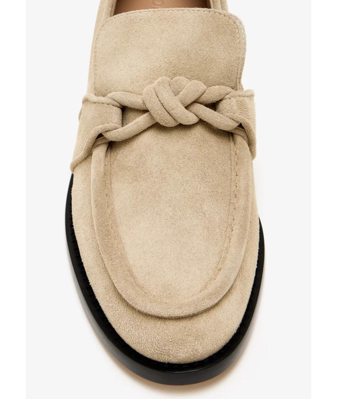 BOTTEGA VENETA Бежевые замшевые лоферы, фото 2