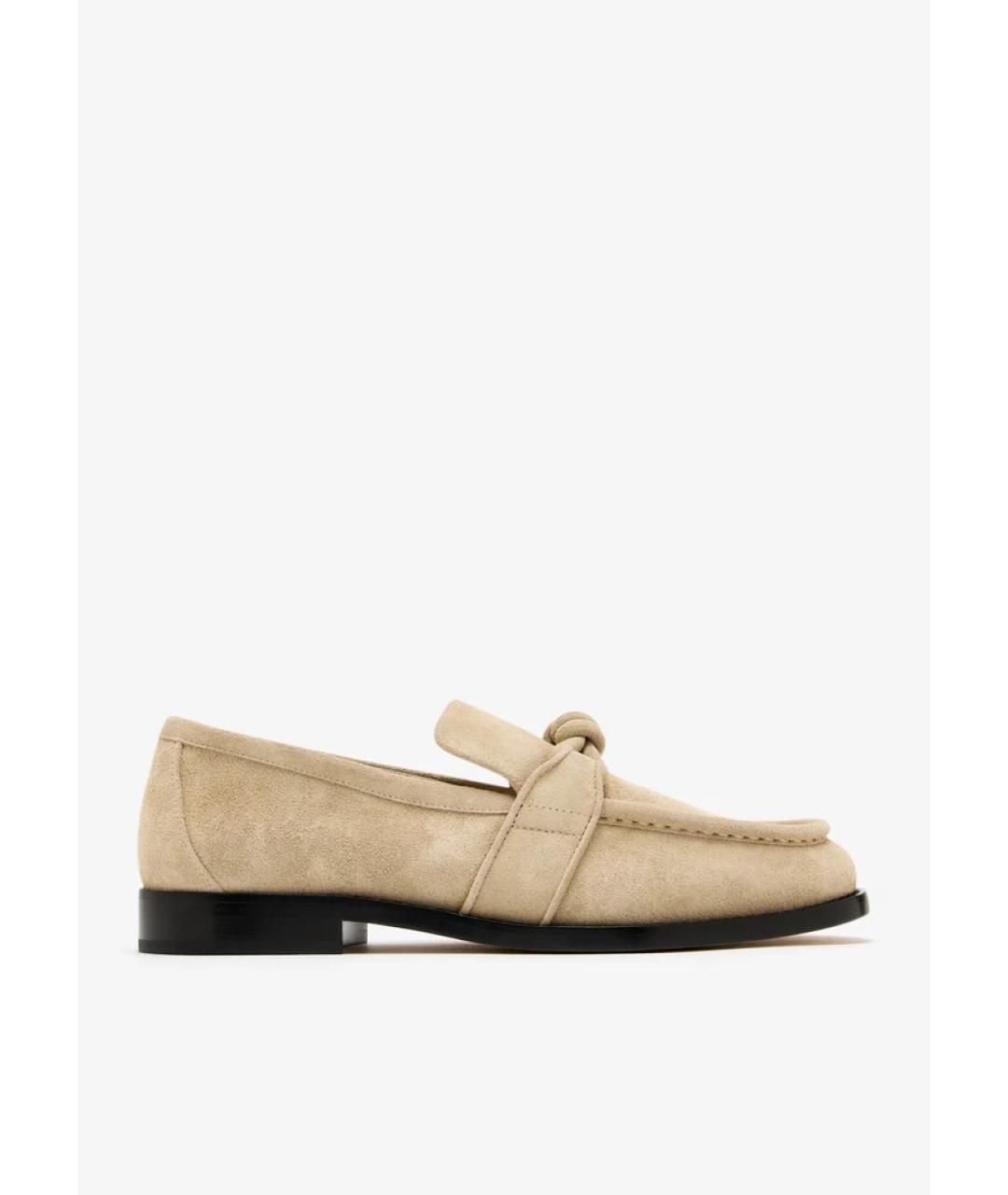 BOTTEGA VENETA Бежевые замшевые лоферы, фото 5