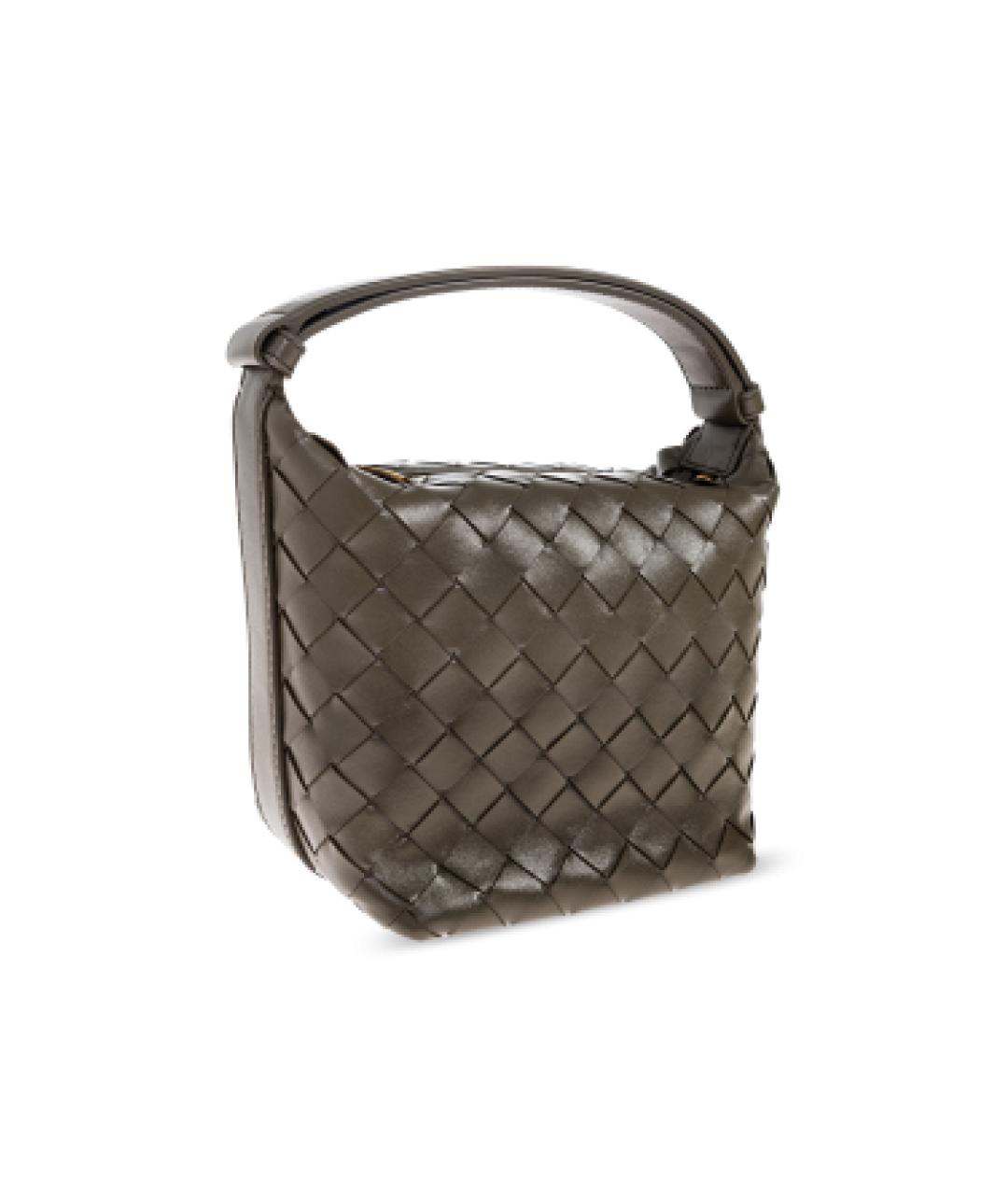 BOTTEGA VENETA Зеленая кожаная сумка с короткими ручками, фото 4