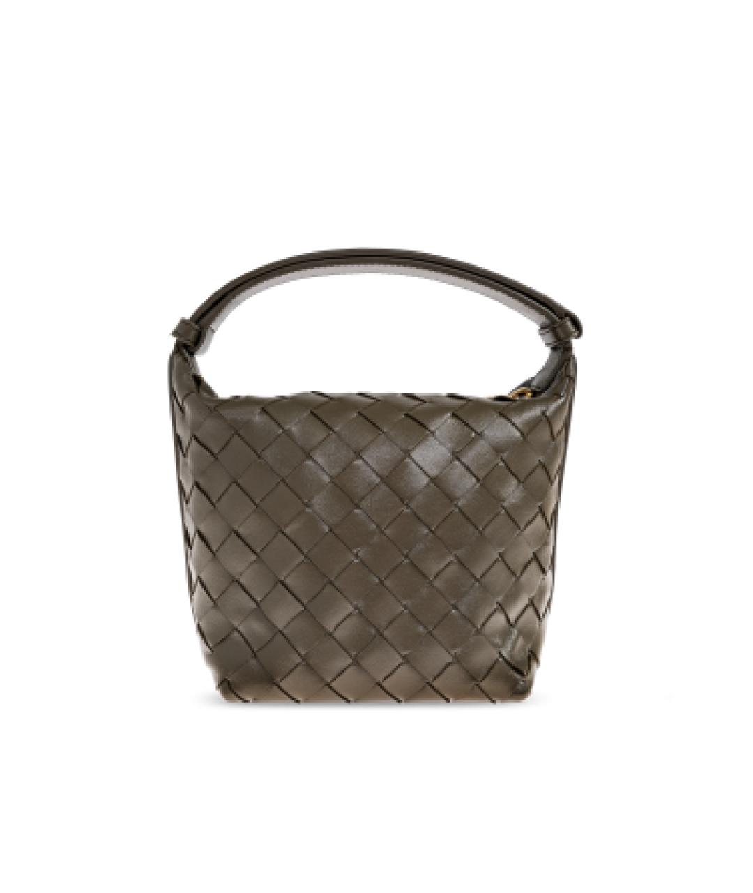 BOTTEGA VENETA Зеленая кожаная сумка с короткими ручками, фото 3