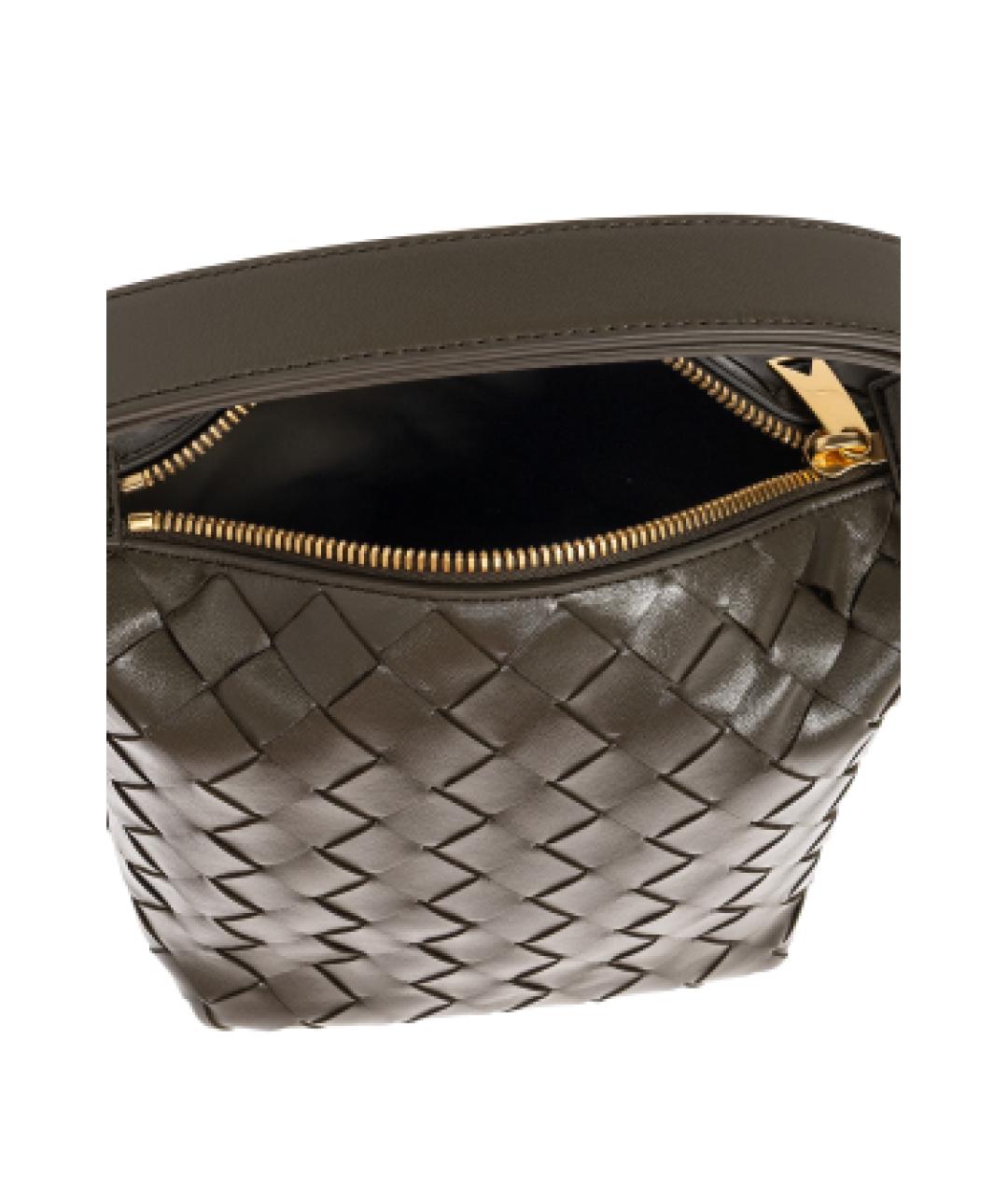 BOTTEGA VENETA Зеленая кожаная сумка с короткими ручками, фото 5