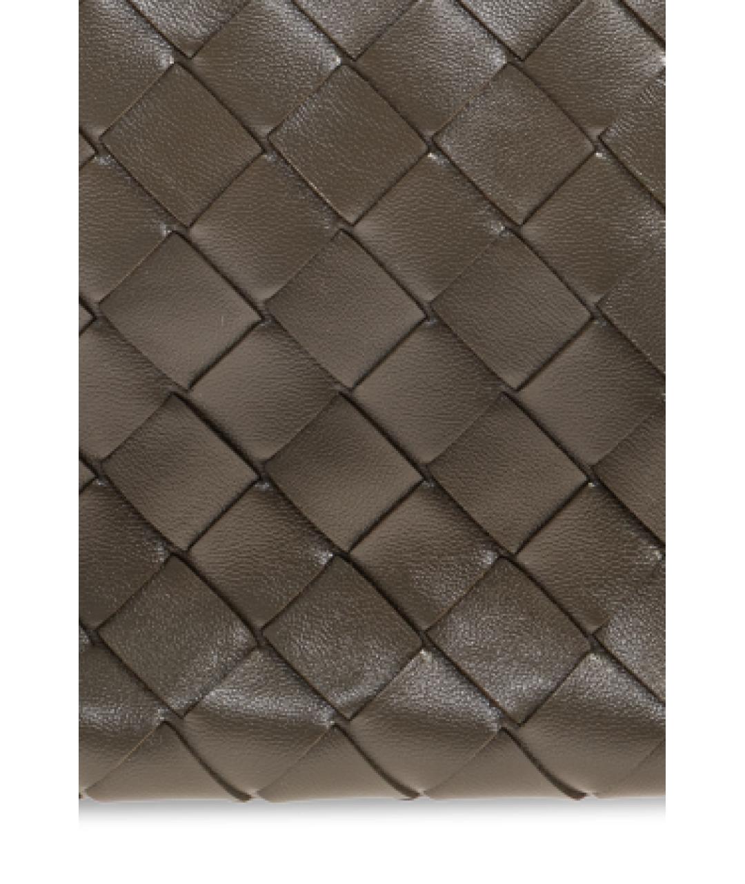 BOTTEGA VENETA Зеленая кожаная сумка с короткими ручками, фото 6