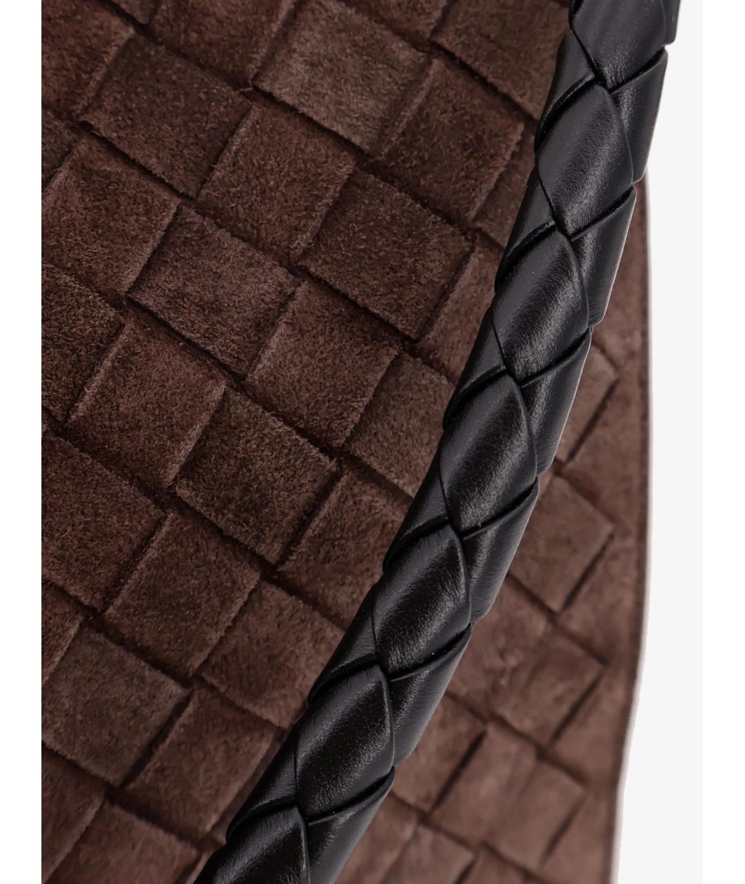 BOTTEGA VENETA Коричневая замшевая сумка на плечо, фото 7
