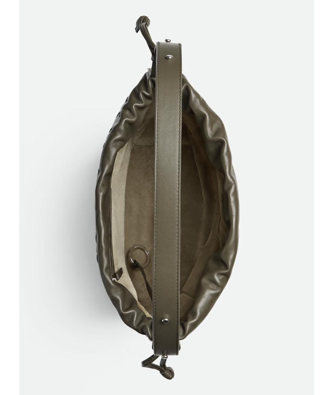 BOTTEGA VENETA Зеленая кожаная сумка на плечо, фото 3