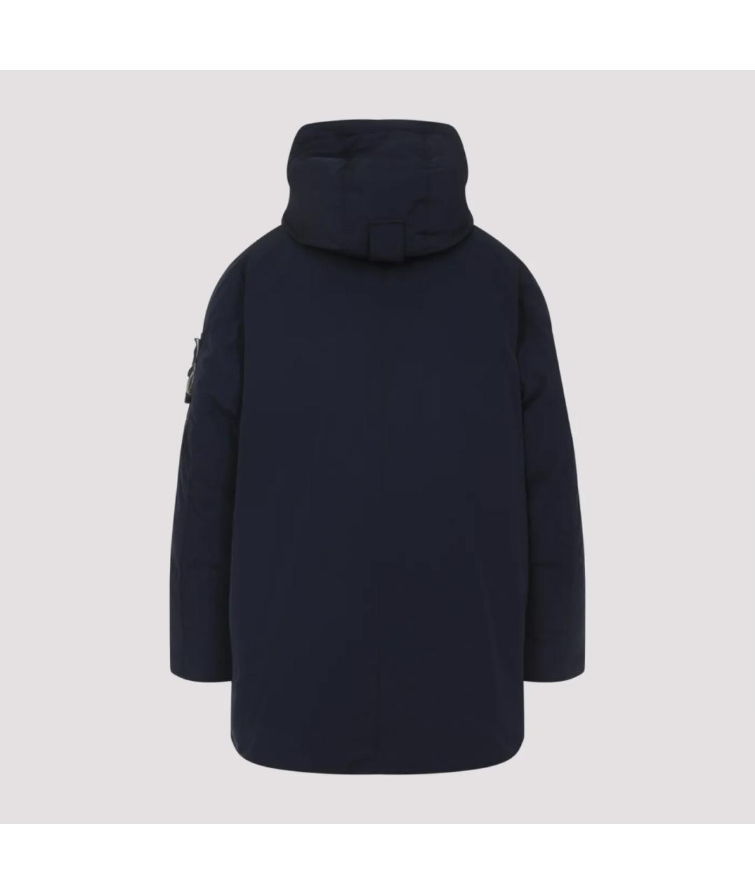 STONE ISLAND Темно-синяя полиэстеровая парка, фото 2