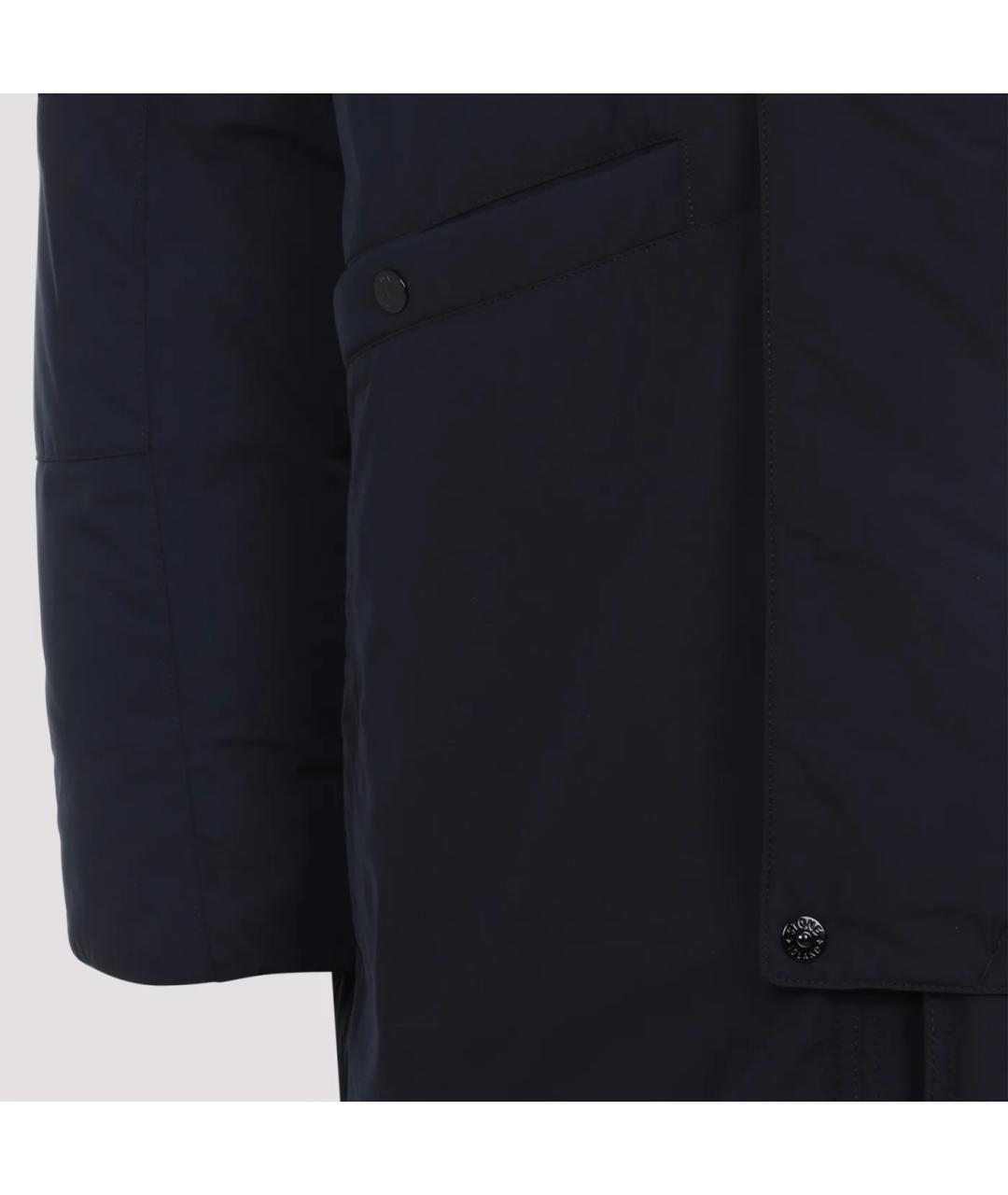 STONE ISLAND Темно-синяя полиэстеровая парка, фото 3