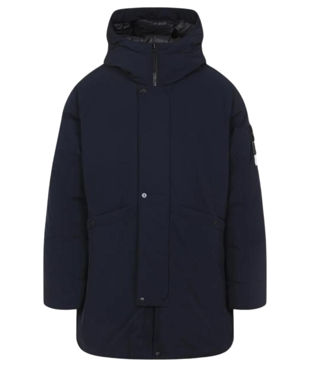 STONE ISLAND Темно-синяя полиэстеровая парка, фото 1