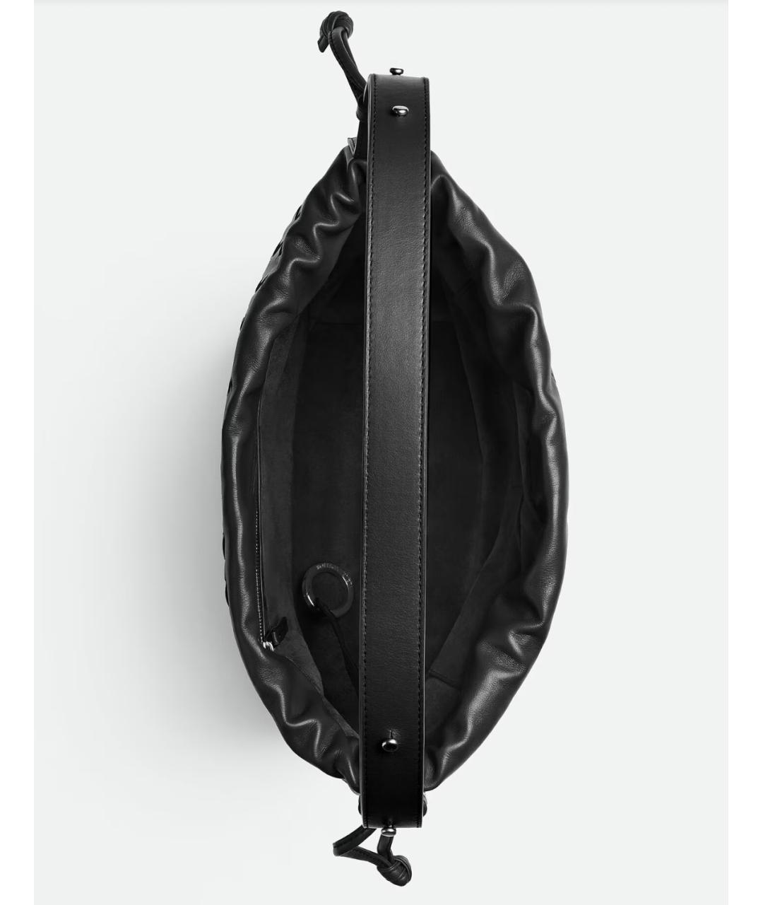 BOTTEGA VENETA Черная кожаная сумка на плечо, фото 3