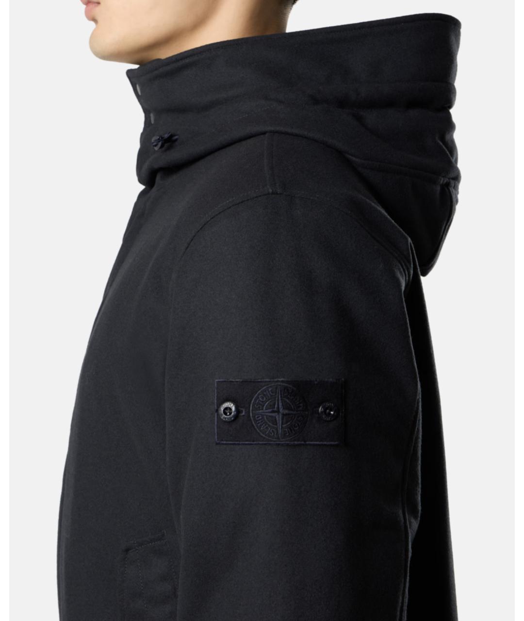 STONE ISLAND Темно-синяя шерстяная куртка, фото 3