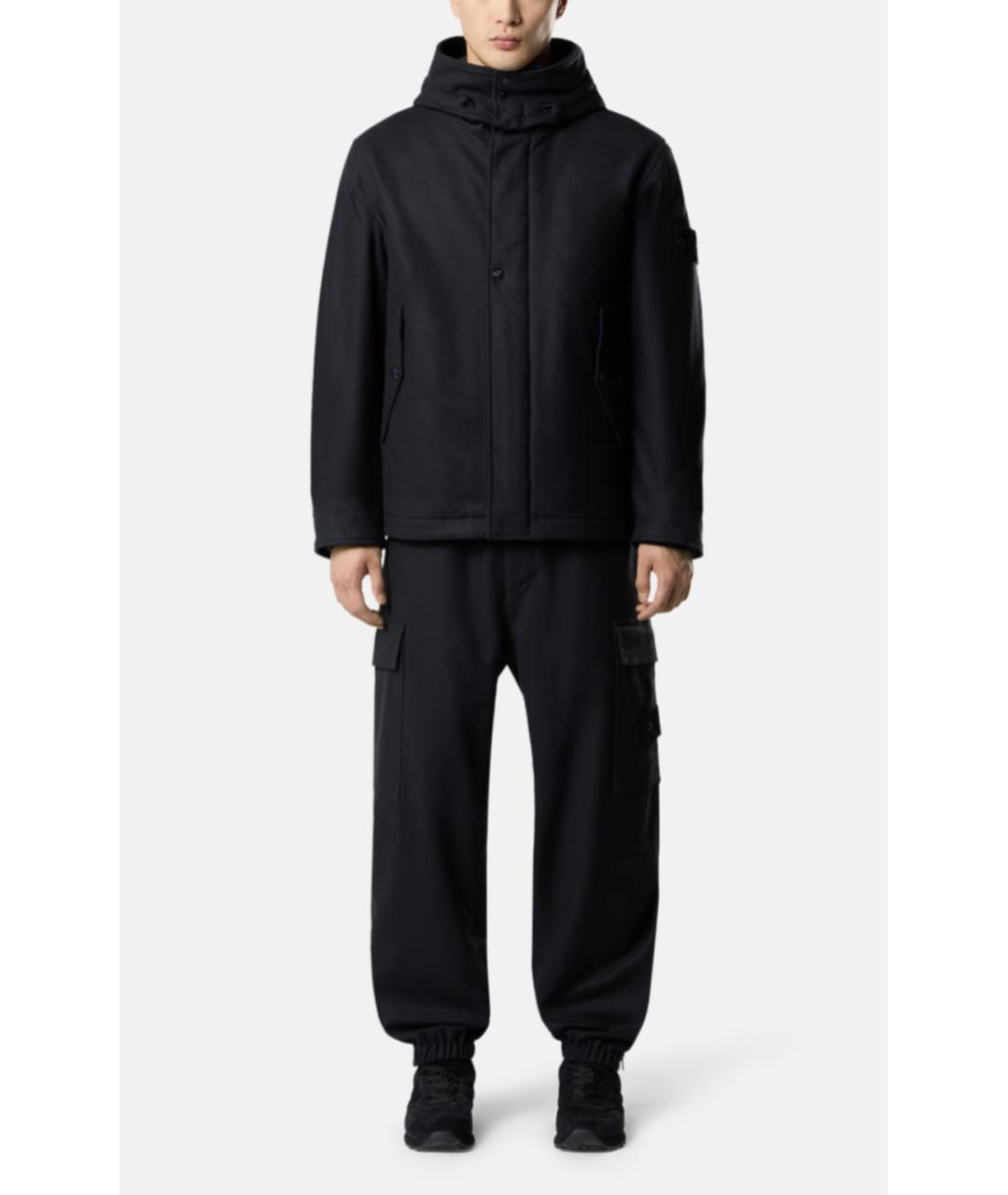 STONE ISLAND Темно-синяя шерстяная куртка, фото 2