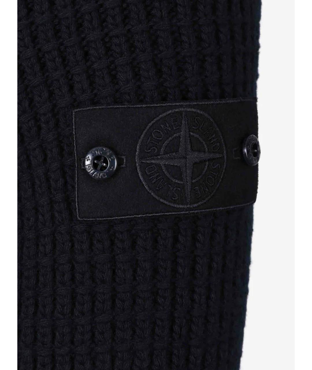 STONE ISLAND Темно-синий полиамидовый пуховик, фото 3