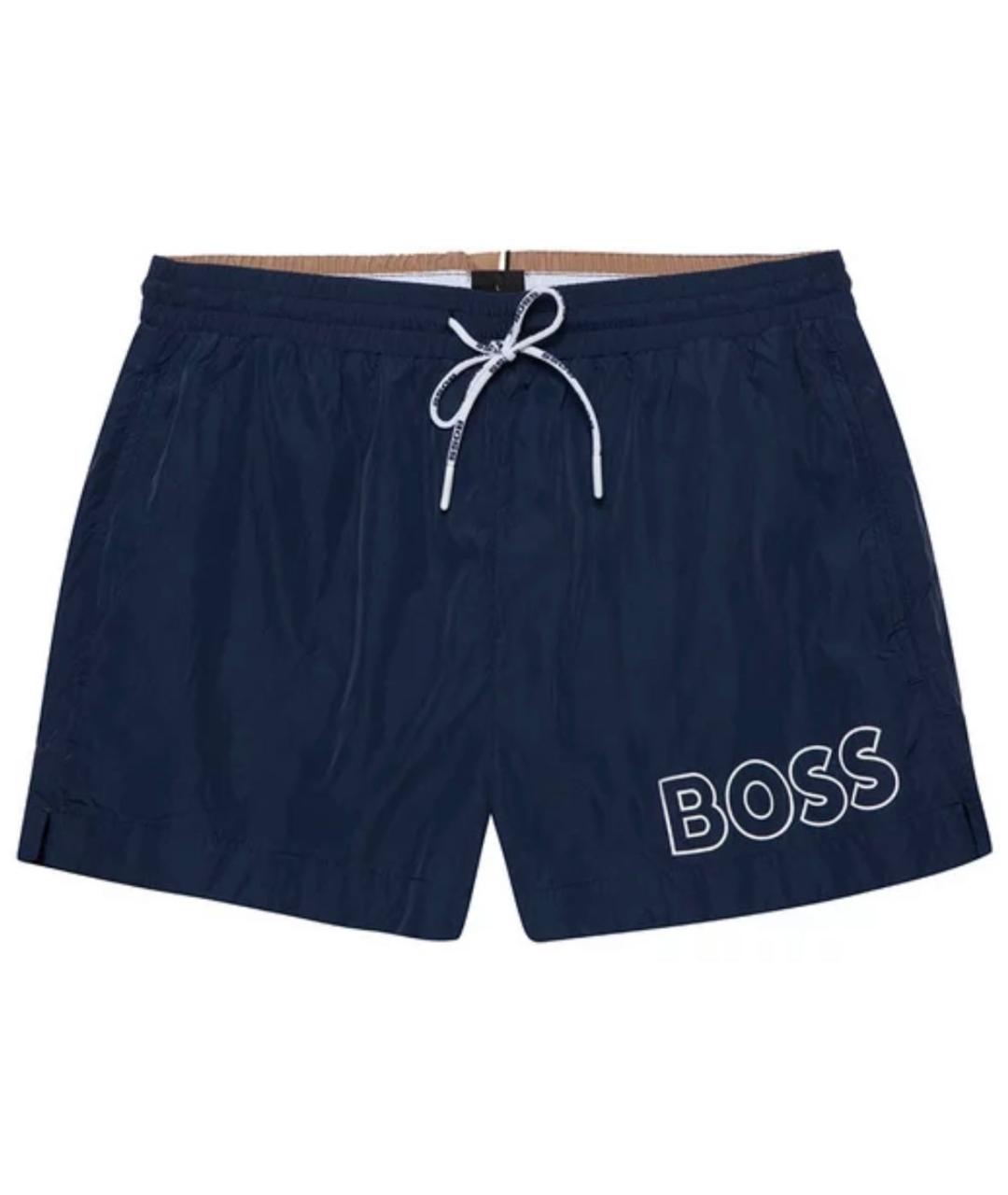 HUGO BOSS Темно-синие полиамидовые плавки, фото 1