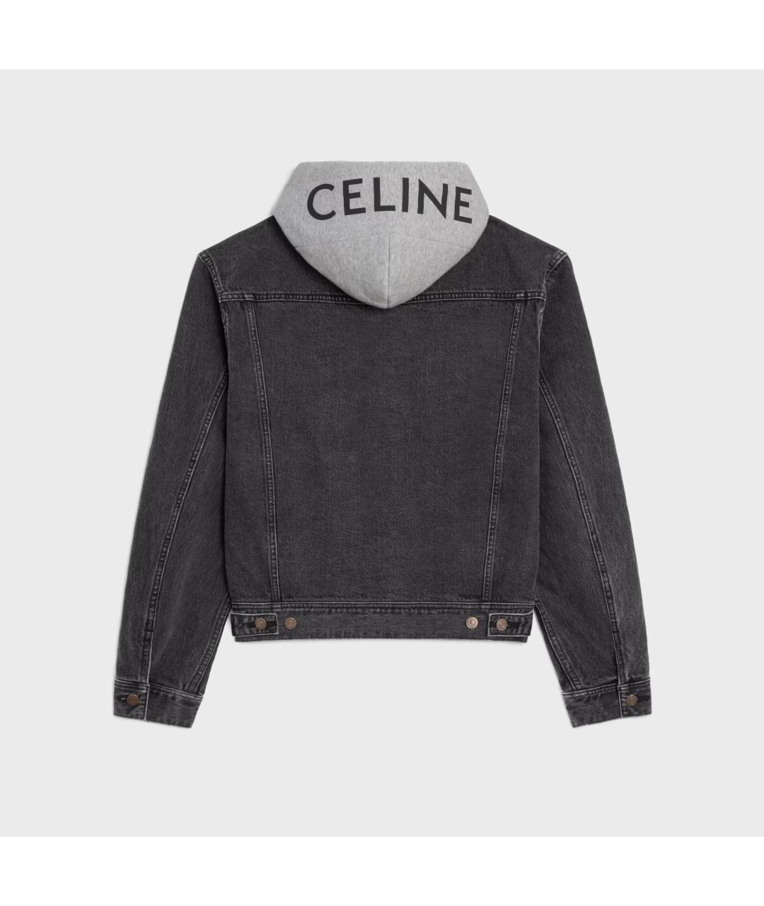 CELINE Черная хлопковая куртка, фото 2