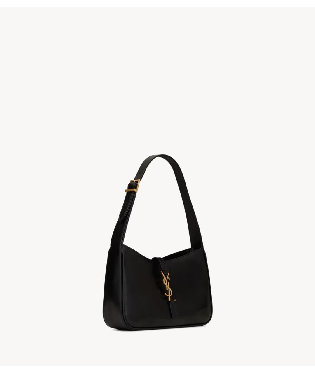 SAINT LAURENT Черная кожаная сумка через плечо, фото 4