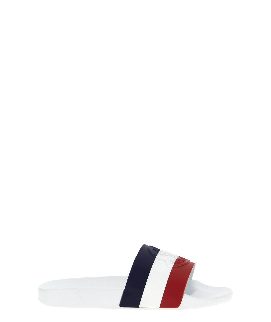 MONCLER Белые шлепанцы, фото 1