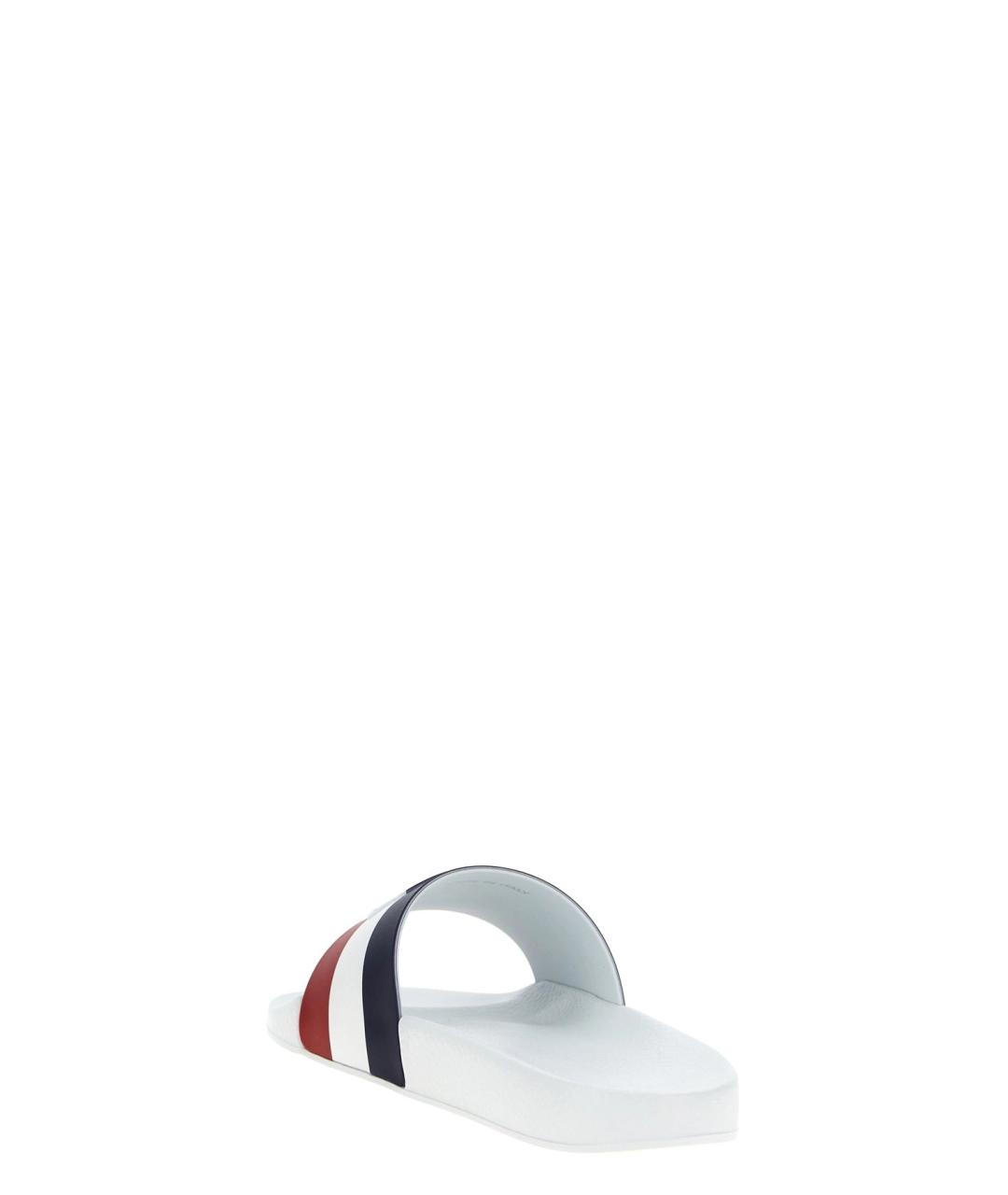 MONCLER Белые шлепанцы, фото 4