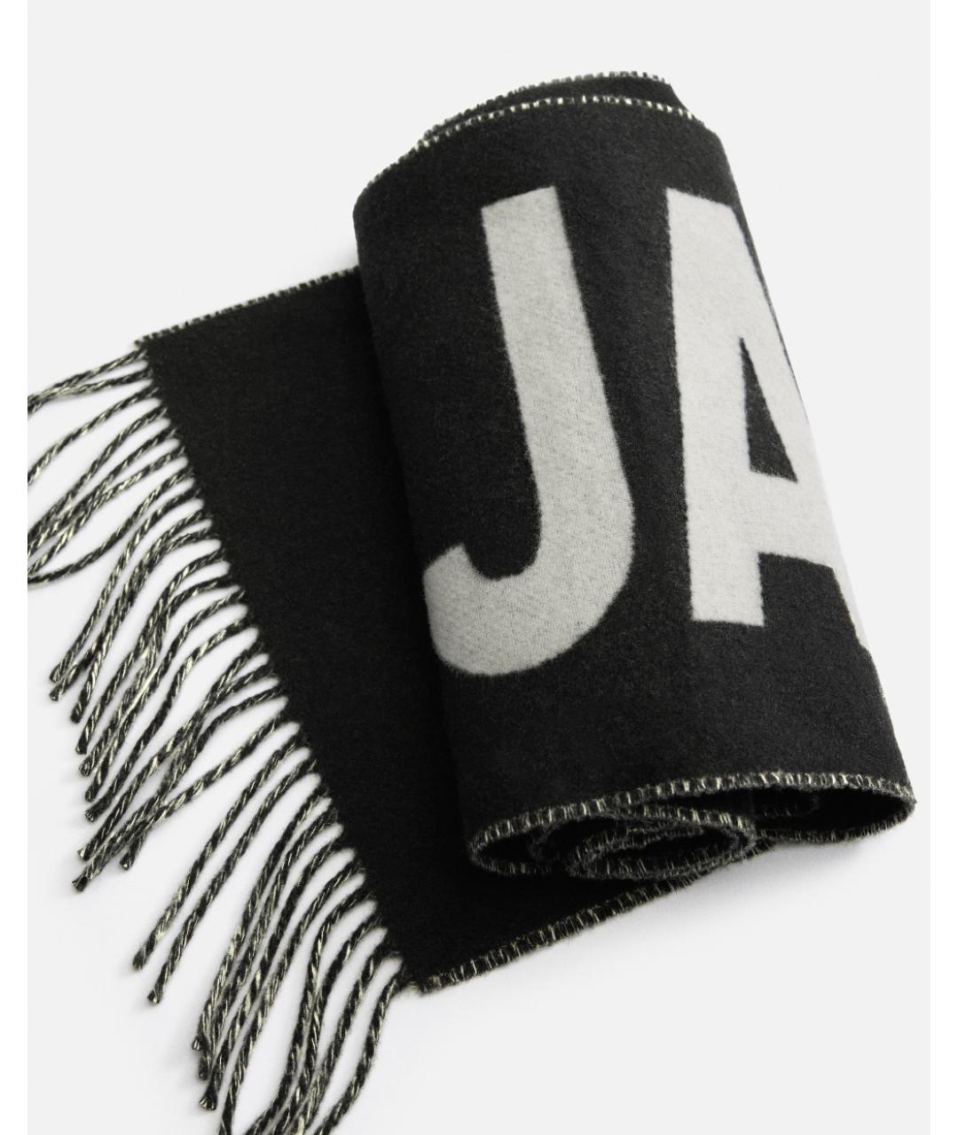 JACQUEMUS Черный шерстяной шарф, фото 3