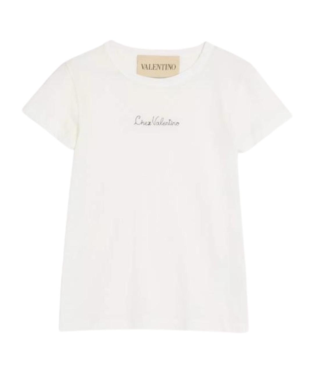 VALENTINO Бежевая хлопковая футболка, фото 1