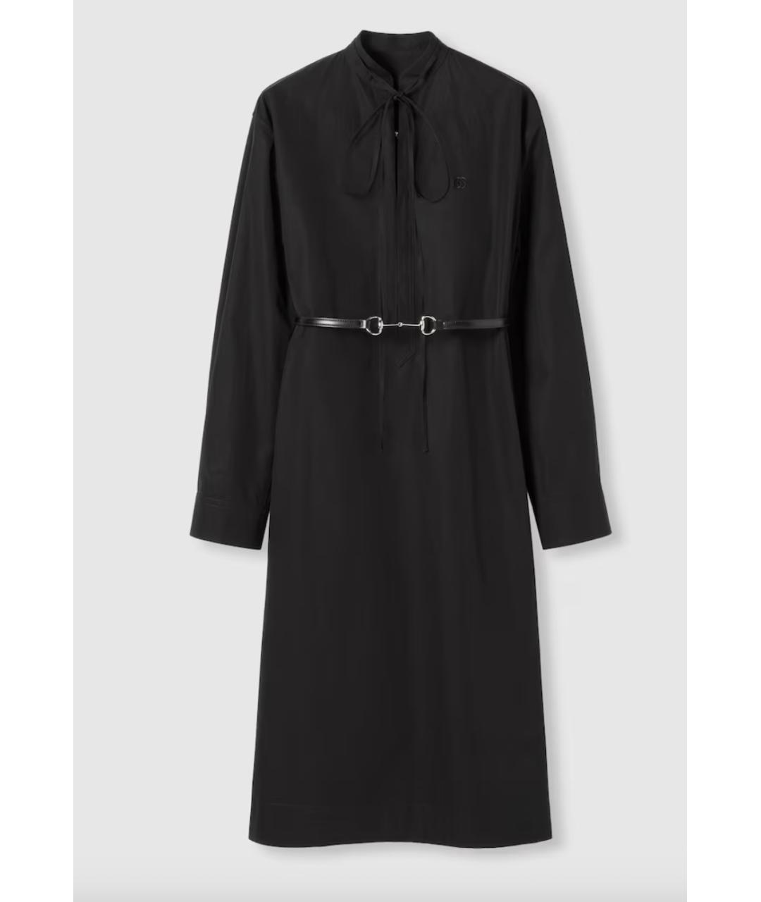 GUCCI Черное хлопковое повседневное платье, фото 7