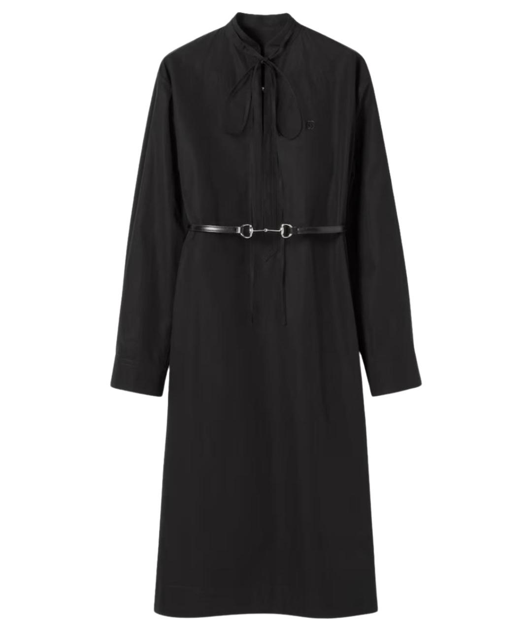GUCCI Черное хлопковое повседневное платье, фото 1