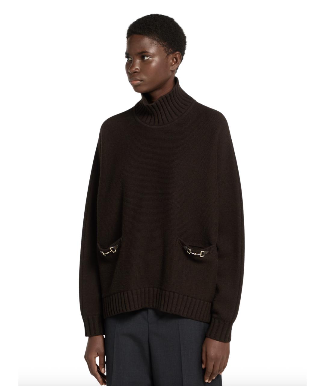 GUCCI Коричневый кашемировый джемпер / свитер, фото 2