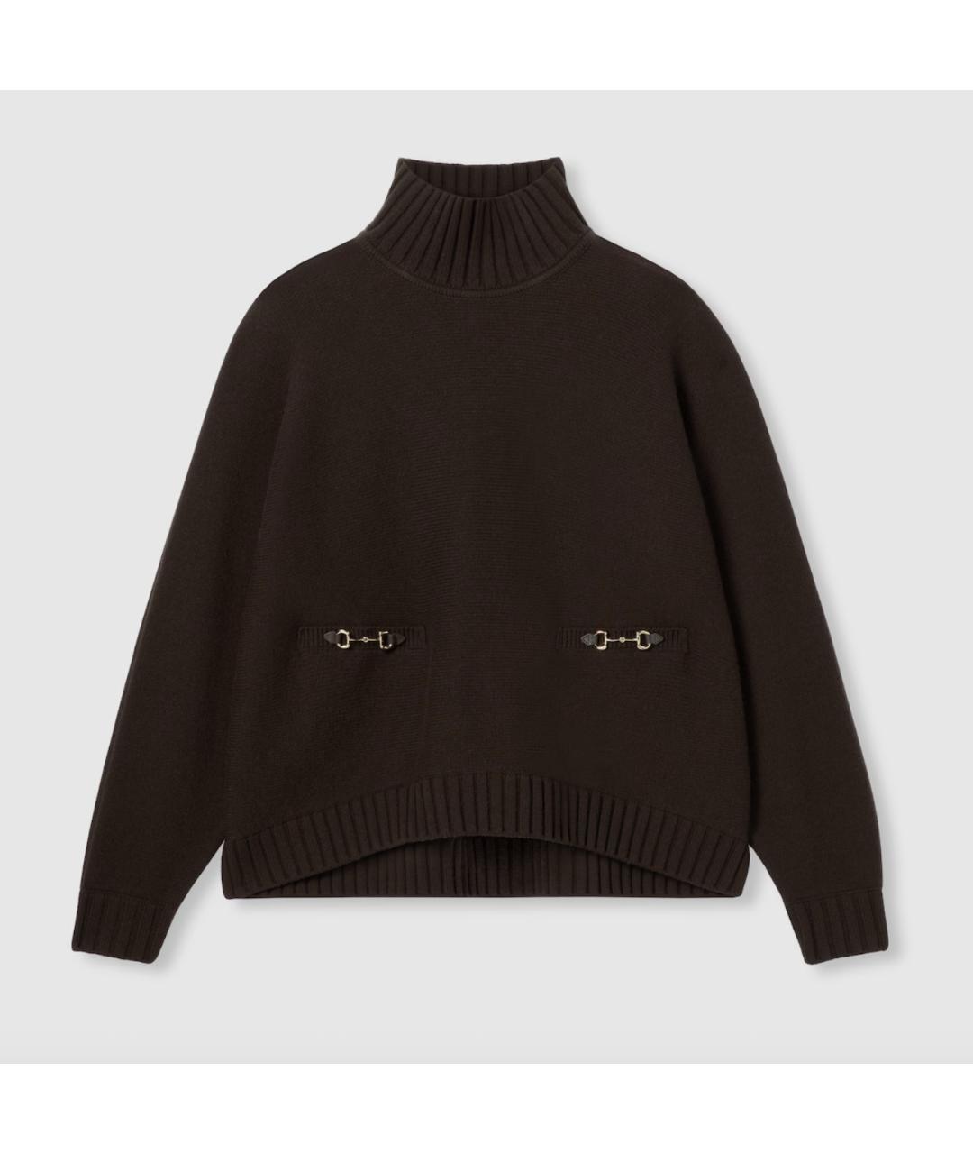 GUCCI Коричневый кашемировый джемпер / свитер, фото 6