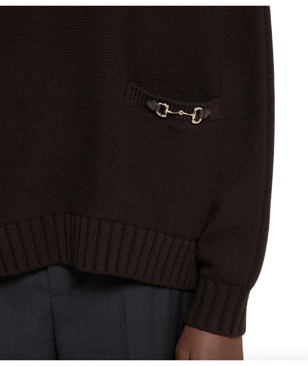 GUCCI Коричневый кашемировый джемпер / свитер, фото 4